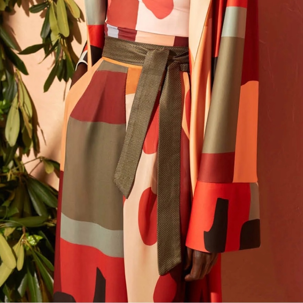 Fe Noel Resort 2019 Womens XXS Lucid Pants In ‘Cubist’ High Waisted Sheer